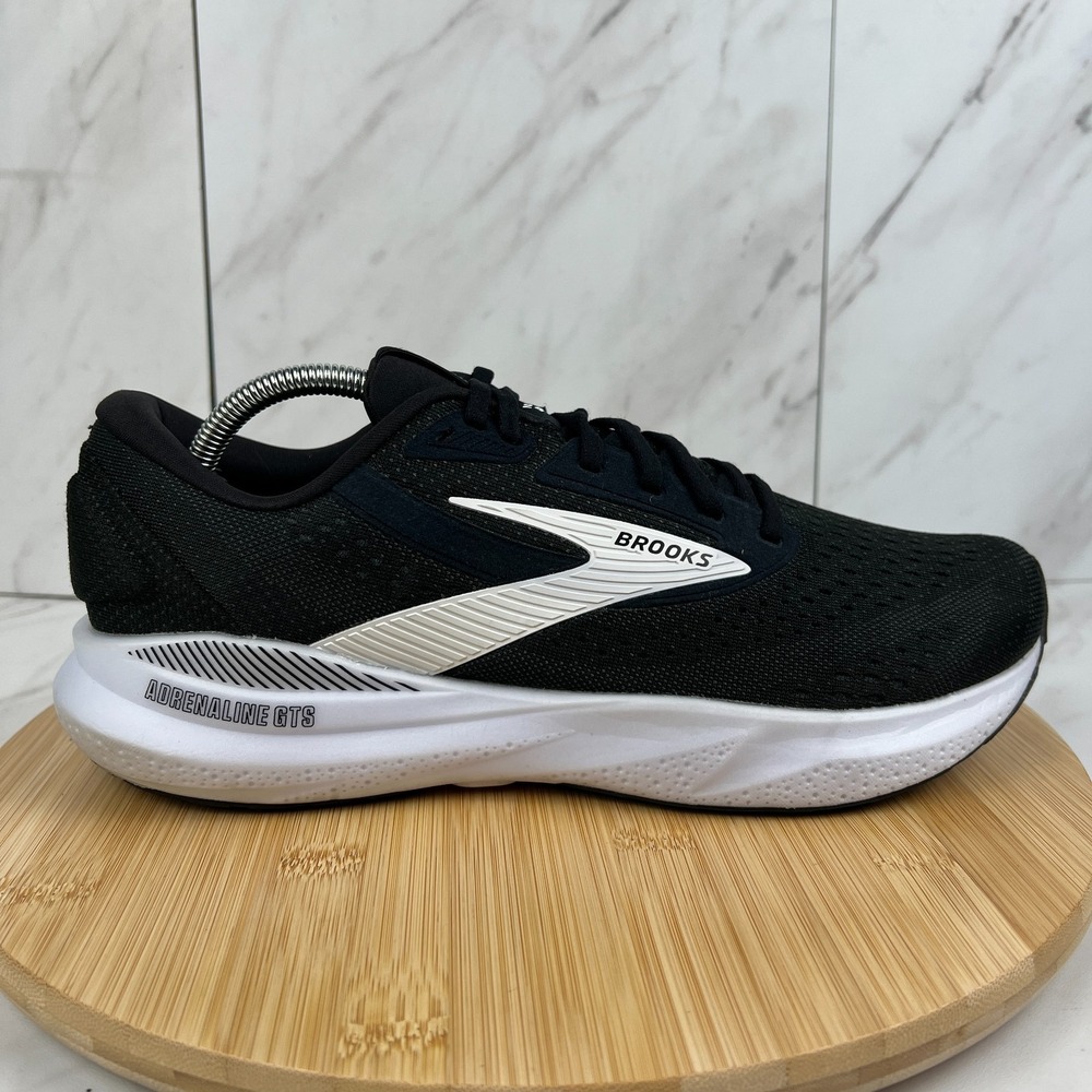 Brooks Adrenaline GTS 24 Womens Size 12 Black White Running Gym Shoe 1204261B087